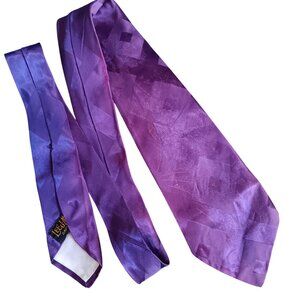 Vintage Lee J-Max 1950's Rayon Neck Tie Geometric Ghost Print 48" 4" Wide Swing